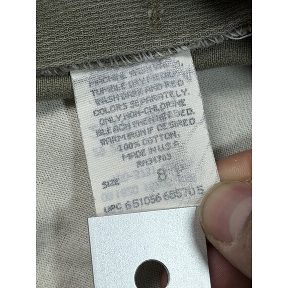 Vintage Lee High Rise Women Pants Size 8 P Green USA Made Cotton 28x29 Twill Fab - Picture 10 of 16